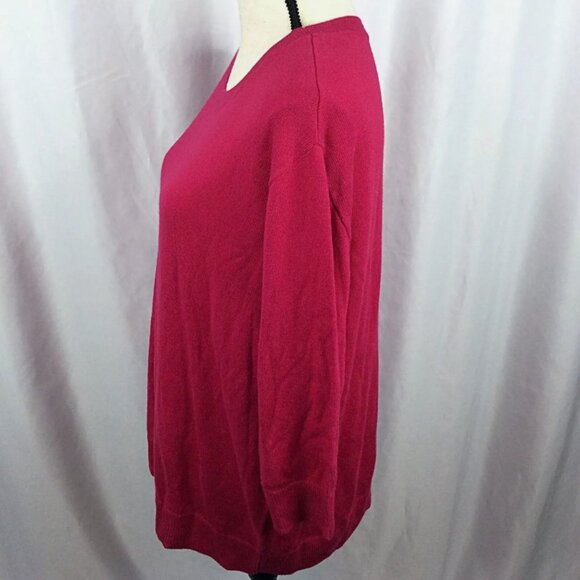 Leith Sweater Womens Size Medium Wool Blend Crew Neck 3/4 Sleeve Nordstrom - Picture 4 of 7